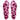 Pair of insoles with pink purple geometric triangles pattern for comfort and support.